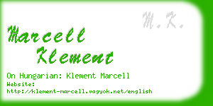 marcell klement business card